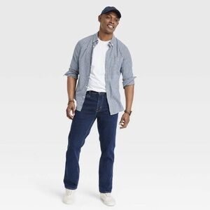 Goodfellow & Co Men's Mid Rise Straight, Flex Fuller Hip & Thigh Jeans  30x32